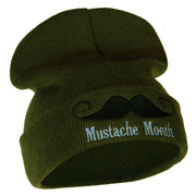 Mustache Month 12 Inch Long Knitted Beanie