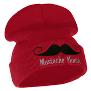 Mustache Month 12 Inch Long Knitted Beanie