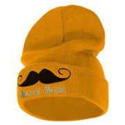 Mustache Month 12 Inch Long Knitted Beanie