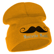 Mustache Month 12 Inch Long Knitted Beanie