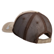 U.S. Army 2nd Armored Division Embroidered Low Profile Special Cotton Mesh Cap - khaki-brown OSFM