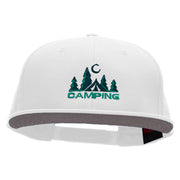 Camping Night Embroidered Prostyle Snapback Cap