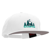 Camping Night Embroidered Prostyle Snapback Cap