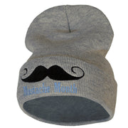 Mustache Month 12 Inch Long Knitted Beanie