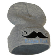 Mustache Month 12 Inch Long Knitted Beanie