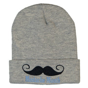 Mustache Month 12 Inch Long Knitted Beanie