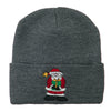 Santa Claus holding a Present Embroidered Beanie