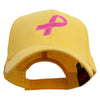 Breast Cancer Hot Pink Ribbon Embroidered 5 Panel Cap