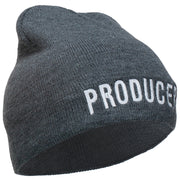 Producer Embroidered Short Beanie