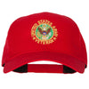 US Army Veteran Circle Symbol Embroidered Solid Cotton Pro Style Cap