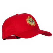 US Army Veteran Circle Symbol Embroidered Solid Cotton Pro Style Cap