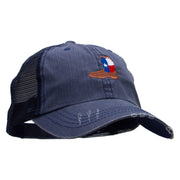 Texas Boot Embroidered Low Profile Special Cotton Mesh Cap