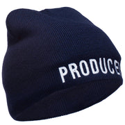 Producer Embroidered Short Beanie