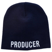 Producer Embroidered Short Beanie