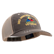 U.S. Army 3rd Armored Division Embroidered Low Profile Special Cotton Mesh Cap - Brown-Khaki OSFM