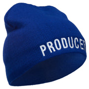 Producer Embroidered Short Beanie