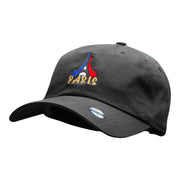 Red White And Paris Embroidered Washed Cap