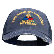 U.S. Army 3rd Armored Division Embroidered Low Profile Special Cotton Mesh Cap - Navy OSFM