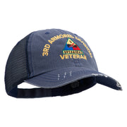 U.S. Army 3rd Armored Division Embroidered Low Profile Special Cotton Mesh Cap - Navy OSFM