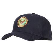 US Army Veteran Circle Symbol Embroidered Solid Cotton Pro Style Cap