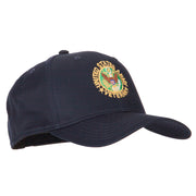 US Army Veteran Circle Symbol Embroidered Solid Cotton Pro Style Cap