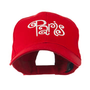 Paris Design Word Embroidery Cap