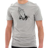 Praying Hands Graphic Design Unisex Short Sleeve Cotton Jersey T-Shirt