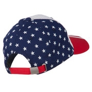 6 Panel Structured Cotton Twill USA Flag Cap