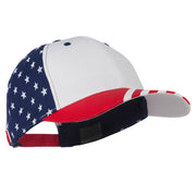 6 Panel Structured Cotton Twill USA Flag Cap