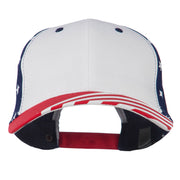 6 Panel Structured Cotton Twill USA Flag Cap