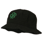 Saint Patrick's Four Leaf Clover Embroidered Bucket Hat