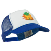 Palm Trees with Sunset Embroidered Foam Front Mesh Back Cap