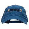 Rock Symbol Embroidered Washed Cotton Brass Buckle Cap