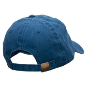 Rock Symbol Embroidered Washed Cotton Brass Buckle Cap