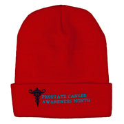 Prostate Cancer Awareness Month 12 Inch Long Knitted Beanie