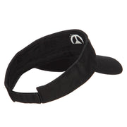 Peace Symbol Embroidered Washed Visor