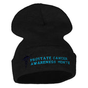 Prostate Cancer Awareness Month 12 Inch Long Knitted Beanie