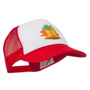 Palm Trees with Sunset Embroidered Foam Front Mesh Back Cap