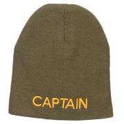 Captain Embroidered Short Beanie