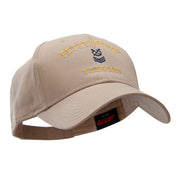 Petty Officer Veteran Embroidered Solid Cotton Twill Low Profile Strap Cap