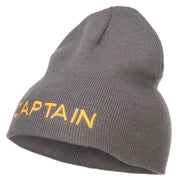 Captain Embroidered Short Beanie