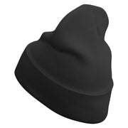 Retro Games Embroidered 12 Inch Long Knitted Beanie - Black OSFM