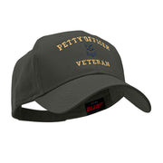 Petty Officer Veteran Embroidered Solid Cotton Twill Low Profile Strap Cap