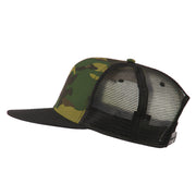 Camouflage Cotton Flat Bill Trucker Cap