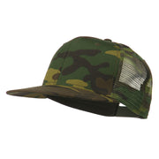 Camouflage Cotton Flat Bill Trucker Cap