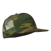 Camouflage Cotton Flat Bill Trucker Cap