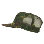 Camouflage Cotton Flat Bill Trucker Cap