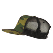 Camouflage Cotton Flat Bill Trucker Cap