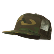 Camouflage Cotton Flat Bill Trucker Cap