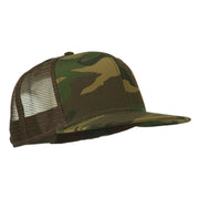 Camouflage Cotton Flat Bill Trucker Cap